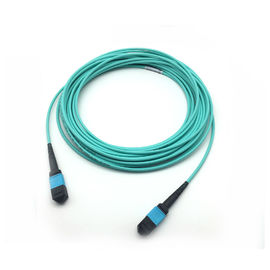 Câble simple de fibre de Mpo de module de 12 fibres avec le connecteur d'OM3 LC 0.9mm