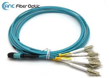 Câbles équipés optiques de fibre d'OM3 8F MPO