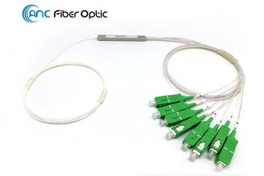 Tube optique du diviseur 1x8 de coupleur de fibre de réseaux de PON mini coloré ou blanc