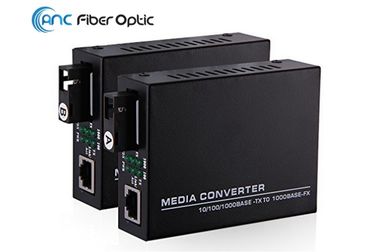 port médias de fibre de convertisseur de 10 100 de Sc 1310nm/1550nm de SM optique 1000M simple