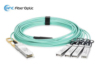 100G QSFP28 à 4 câbles à fibres optiques actifs d'évasion de x 25G SFP28 7m, 10m, 30m