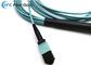 Câble optique femelle de fibre de l'Aqua 24F MPO autour de corde de correction d'évasion de 3.0mm 5M