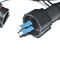 SM imperméable optique/millimètre extérieurs du duplex 2M de la corde de correction de câble de la fibre IP67 ODVA LC