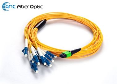 Fibre du câble optique 12 de fibre du SM MPO de LAN de FTTX, mètre de la sortance 2.0mm x 0,5 de LC