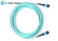 MPO au câble rond optique de la fibre OM3 50/125 des câbles équipés de fibre de MPO 12