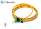 Types de câble optique de fibre de ruban femelle de la fibre MPO du SM OM3 12 à la femelle de MPO