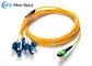 Fibre du câble optique 12 de fibre du SM MPO de LAN de FTTX, mètre de la sortance 2.0mm x 0,5 de LC