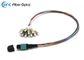 Câble équipé de harnais du câble optique 0.9mm de fibre d'OM3 MPO pour la cassette de MPO