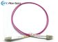 LC à la courbure OM4 50/125 duplex de câble de correction de fibre de Sc violets peu sensible