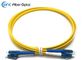 La correction optique unimodale de fibre de LSZH câble LC/UPC au jaune de LC/UPC 3 mètres