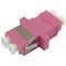 Le coupe-circuit recto de Sc d'adaptateur de câble optique de fibre de duplex d'OM4 LC a bridé la couleur violette